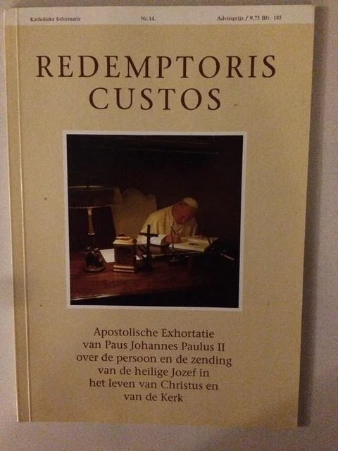Boekomslag van Redemptoris Custos, Apostolische Exhortatie van Paus Johannes Paulus II over de persoon en de zending van de heilige Jozef in het leven van Christus en van de Kerk van Johannes Paulus II