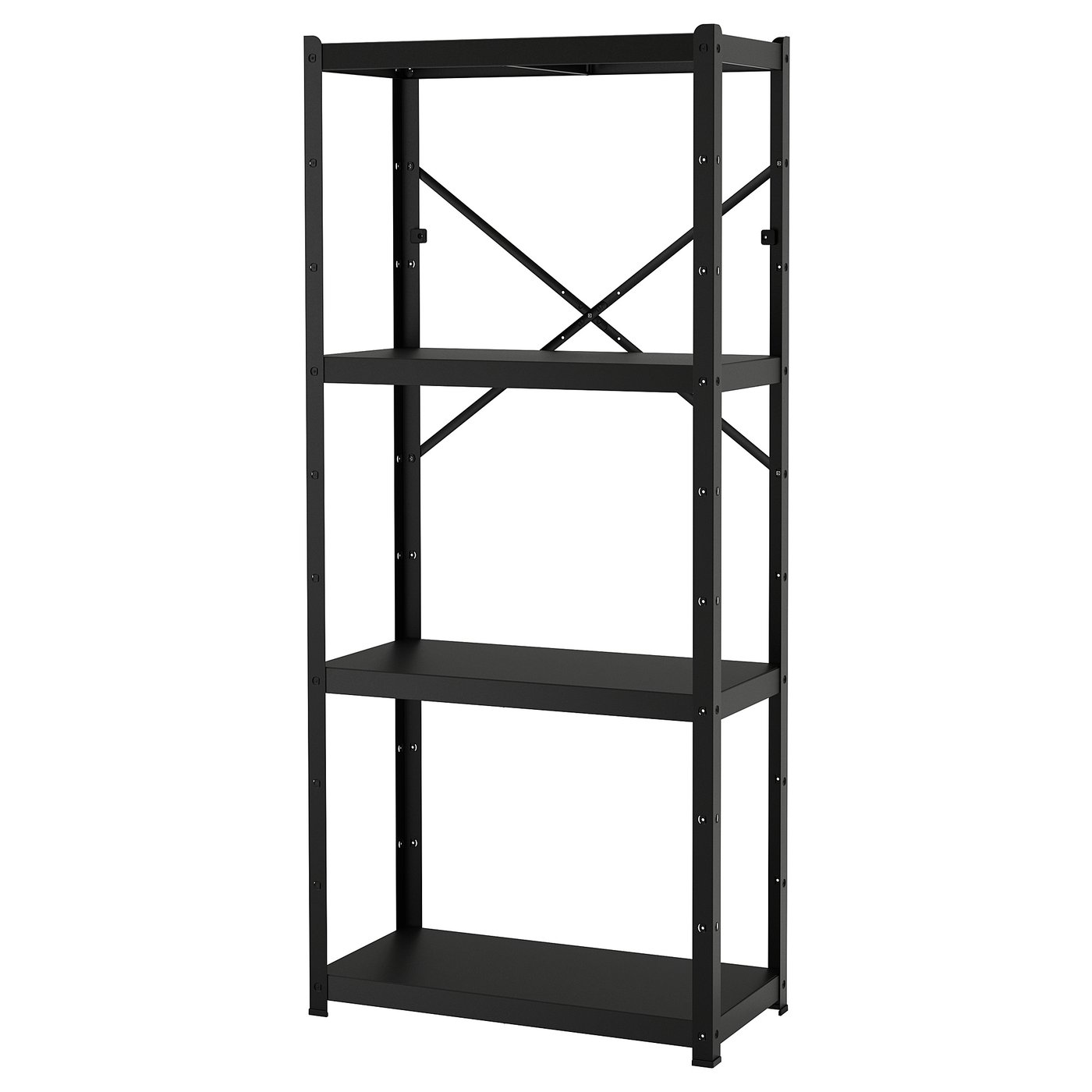 IKEA BROR open kast zwart 85 × 40 × 190 cm – productafbeelding uit bronpagina
