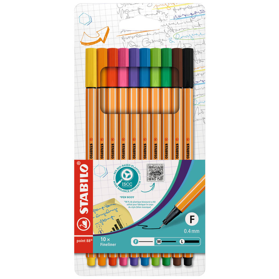 Productafbeelding van STABILO point 88 fineliners 10 kleuren